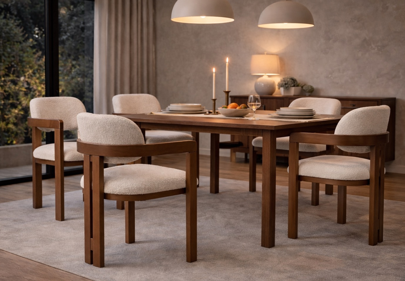 Axis Axis ( silla de comedor - madera maciza y tapizado textil) - Imagen 1