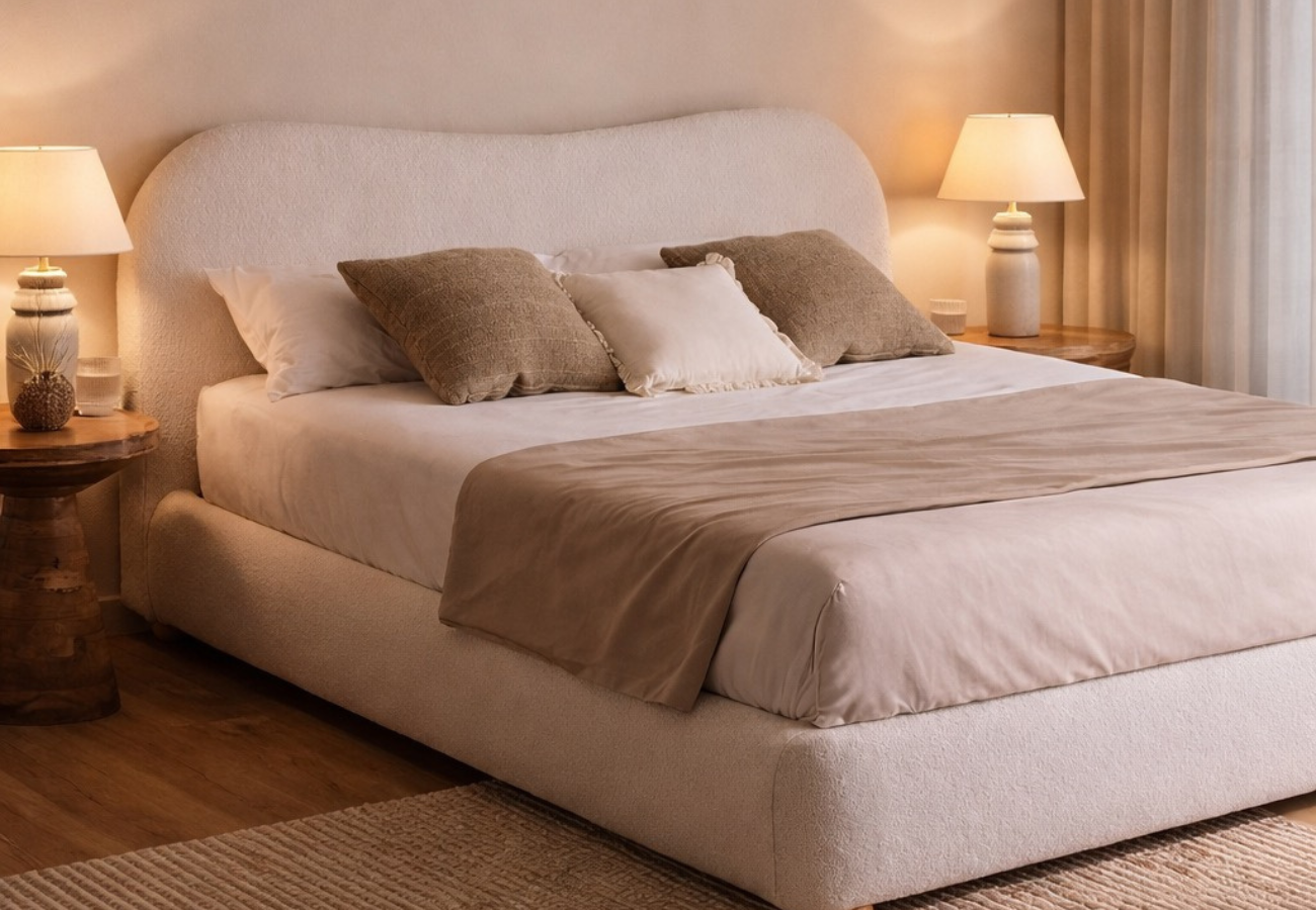 Seren SEREN ( cama tapizada de líneas envolventes ) - Imagen 1