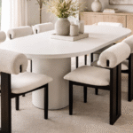 TEMPO ( silla de comedor Tempo - diseño arquitectónico tapizado bouclé )