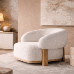 ZENITH ( sillón con base de madera premium y envolvente )